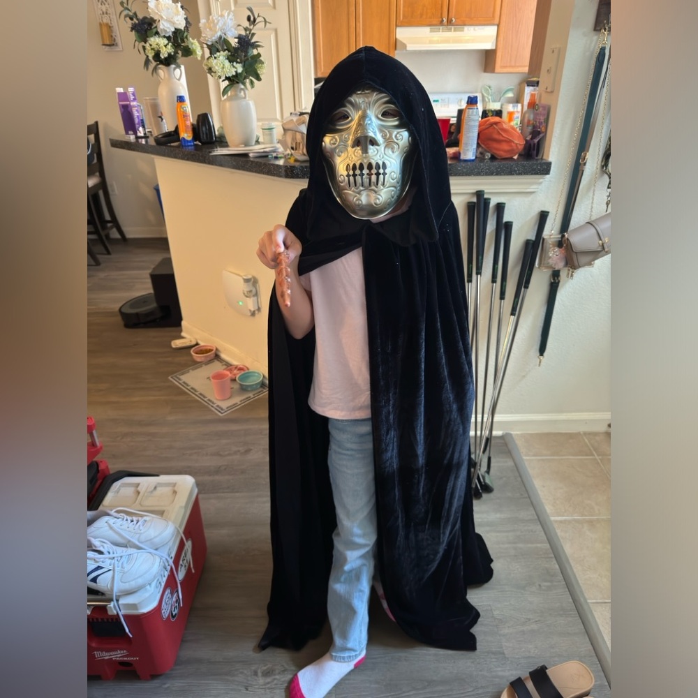 Death eater mask and wands